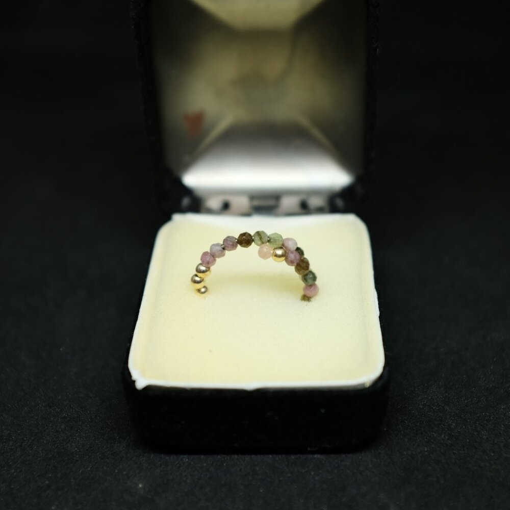 Multicolor Beaded Gemstone Ring